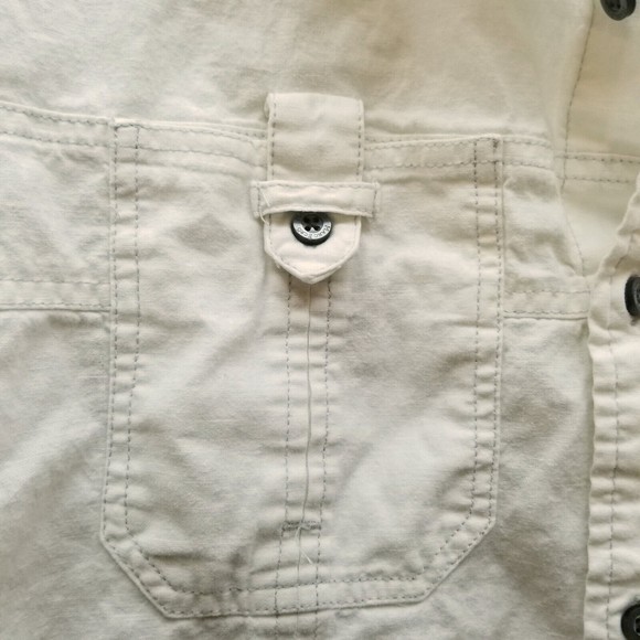 Mark Ecko 2XL Cut & Sew Deadly Threads White Button-Down Shirt 54" 32" 10" - Picture 3 of 13